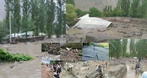 Floods, several houses swept away by glacier eruption in Chitral چترال