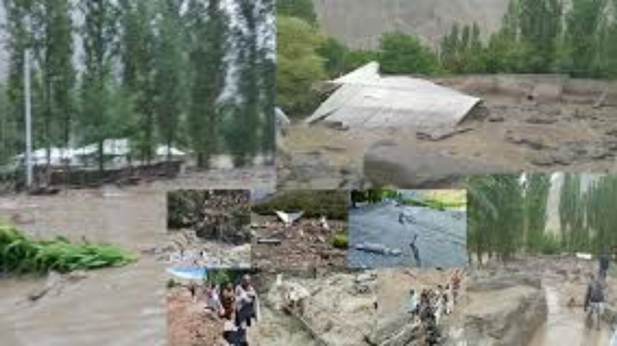 Floods, several houses swept away by glacier eruption in Chitral چترال