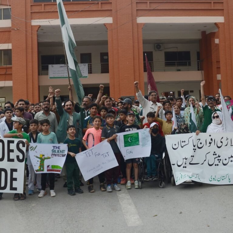 KP Olympic Association leads solidarity walk in support of Pakistan Army