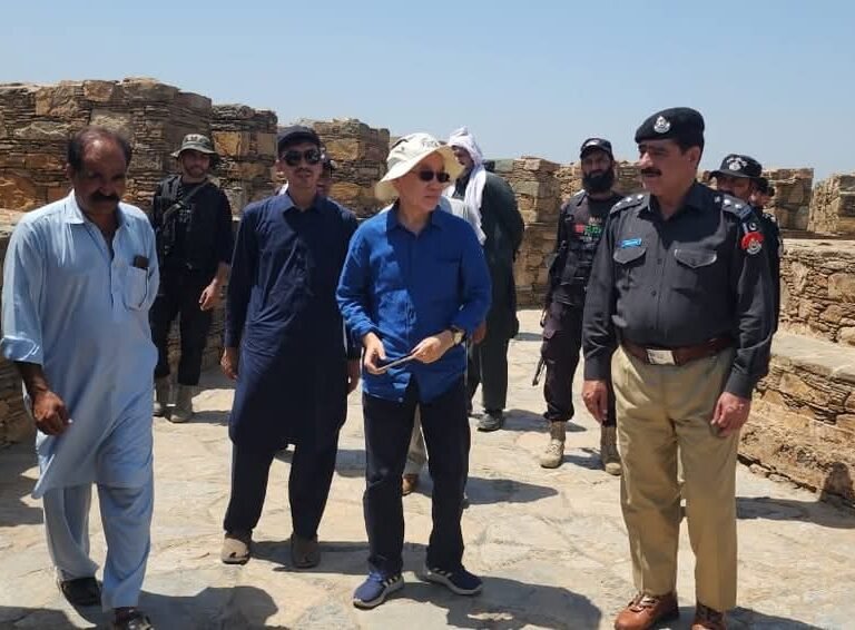 Korean Delegation Explores Jamal Garhi Ruins in Mardan Amidst Tight Police Security
