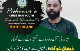 Peshawar's Christian Youth Daniel Shaukat’s Unique Expression of Love with Motherland