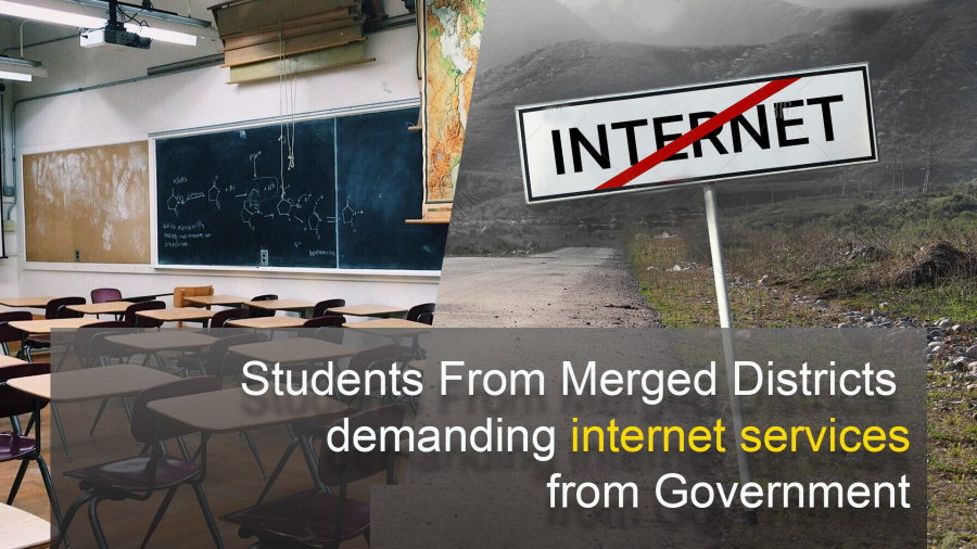 Tribal districsts students demanding internet services from KP government for online classes