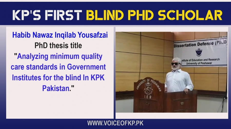 KP’s First Blind PhD scholar in Education