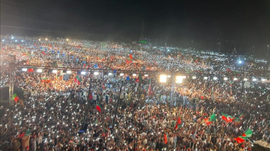 pti jalsa peshawar 14 april 2022