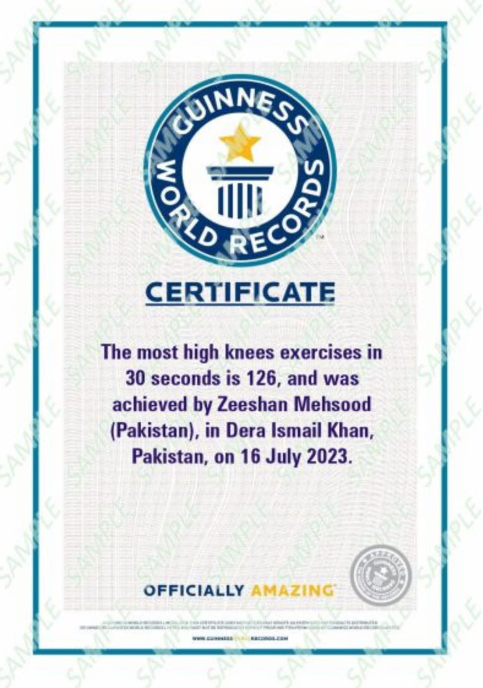 Zeeshan Mehsud sets Guinness World Record