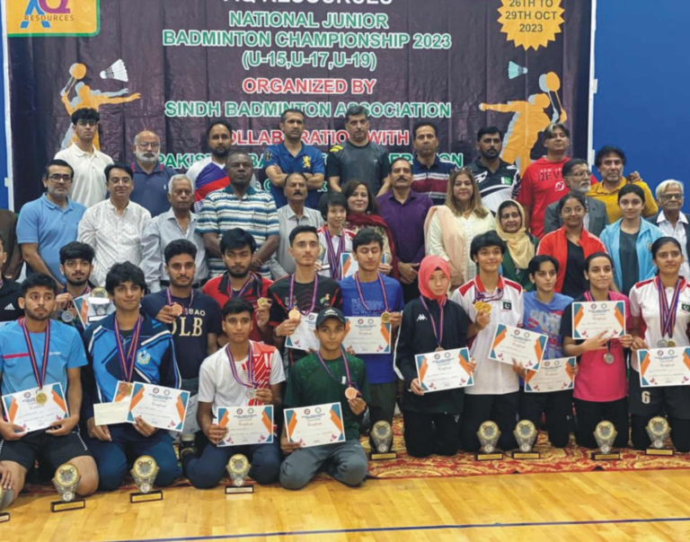 National Junior Badminton Championship Under-15 title was won by Najamul Thaqib of Khyber Pakhtunkhwa