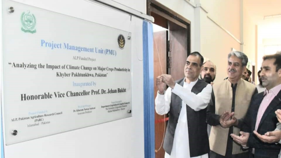 Vice-Chancellor Dr. Jahan Bakht inaugurated the Project Management Unit at Peshawar Agricultural University.