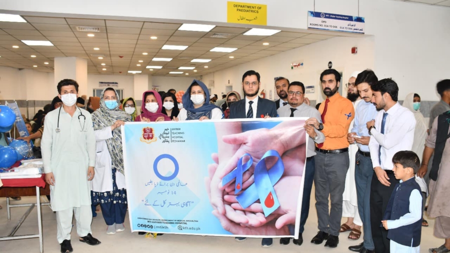 Khyber Teaching Hospital organizes free sugar cam on World Diabetes Day.