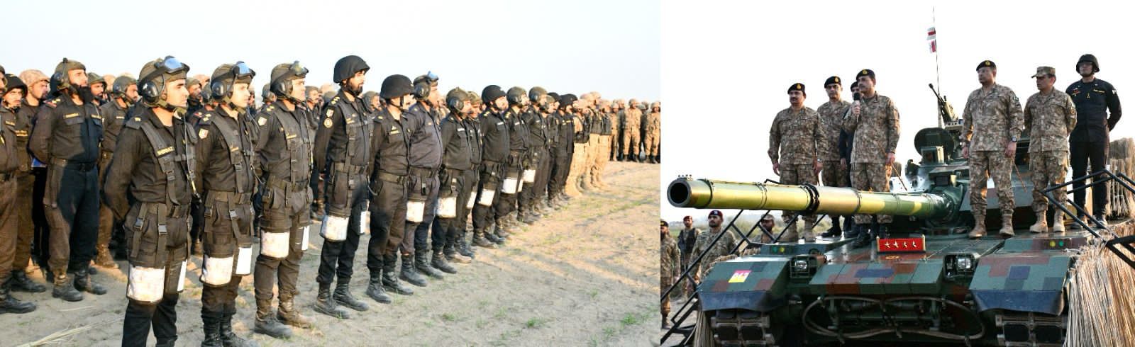 Chief of Army Staff General Syed Asim Munir visits Corps-level collective training exercise of Strike Corps