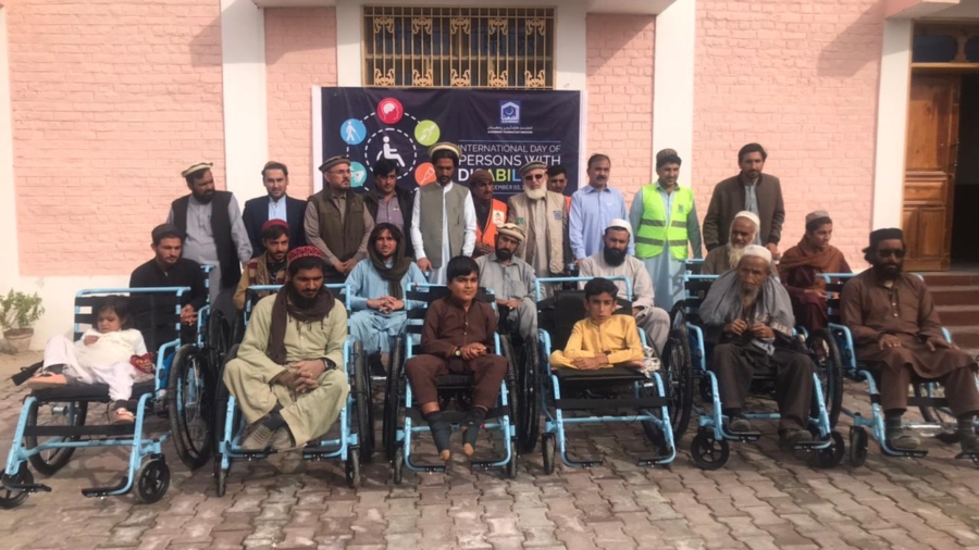 Distribution of wheelchairs by Al Khidmat Foundation to the special people of Shamali Wazistan