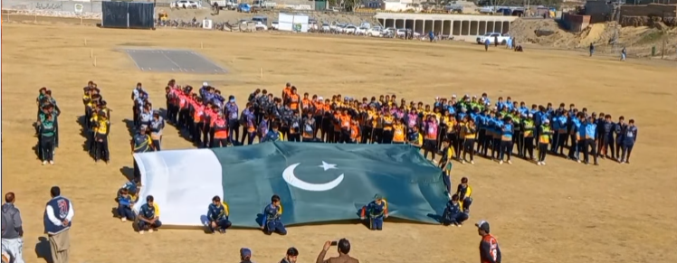 Conducting the opening ceremony of the first Mohmand Junior League Cricket Tournament