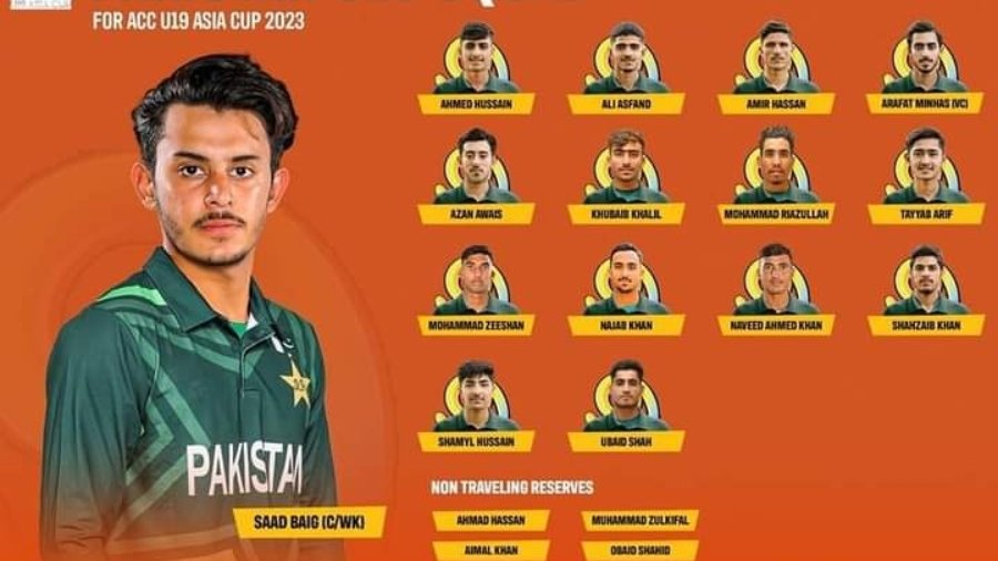 Najab Khan of Charsadda named in under 19 Asia Cup cricket squad