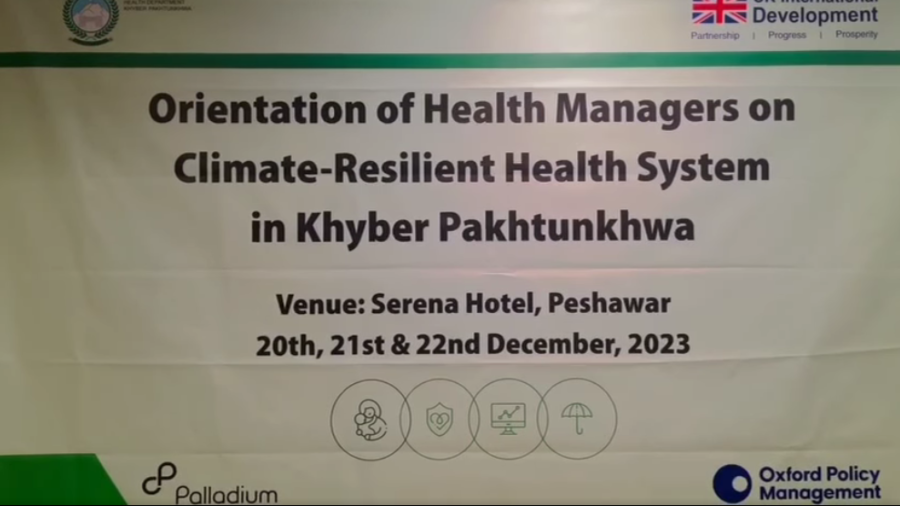 Seminar for Orientation of Health Managers on Climate Change Health System in Khyber Pakhtunkhwa