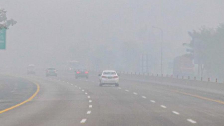 Smog and fog in Peshawar city and suburbs