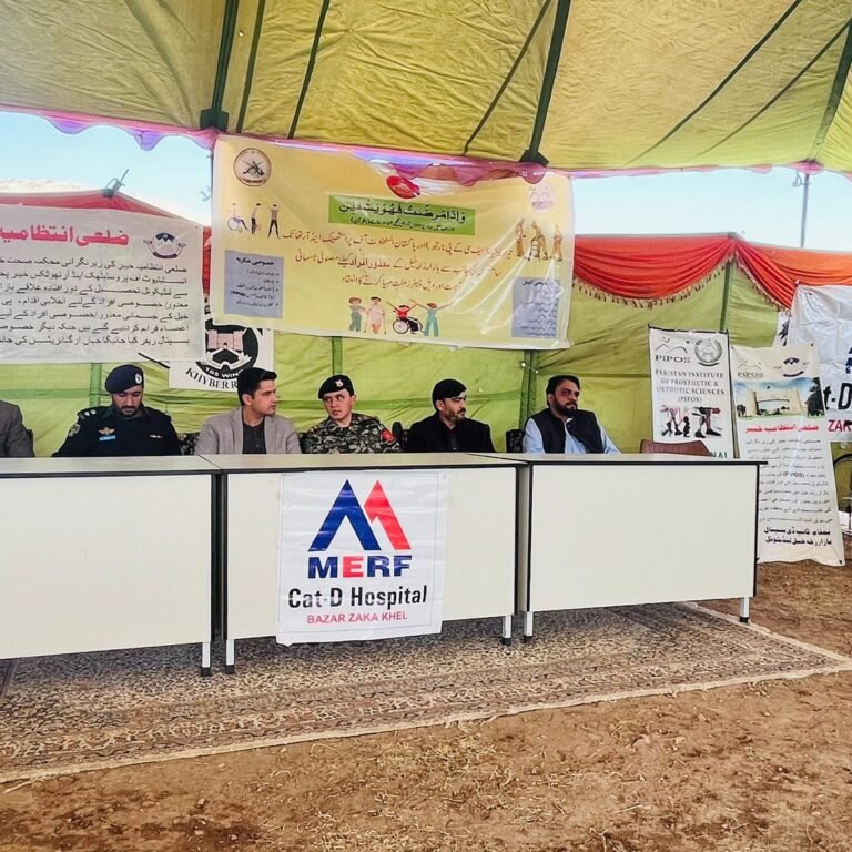 Organized function for distribution of prosthetic limbs for physically challenged people in Zakhakhel