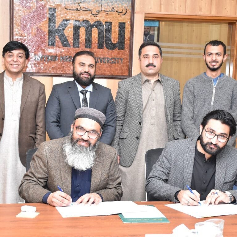 A memorandum of understanding was signed between KMU and Peshawar Zalmi "Zalmi Force Project".