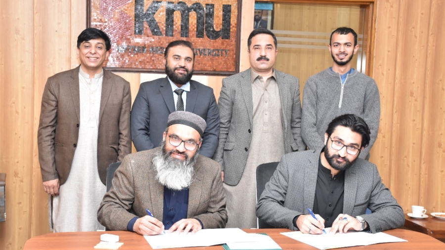 A memorandum of understanding was signed between KMU and Peshawar Zalmi "Zalmi Force Project".