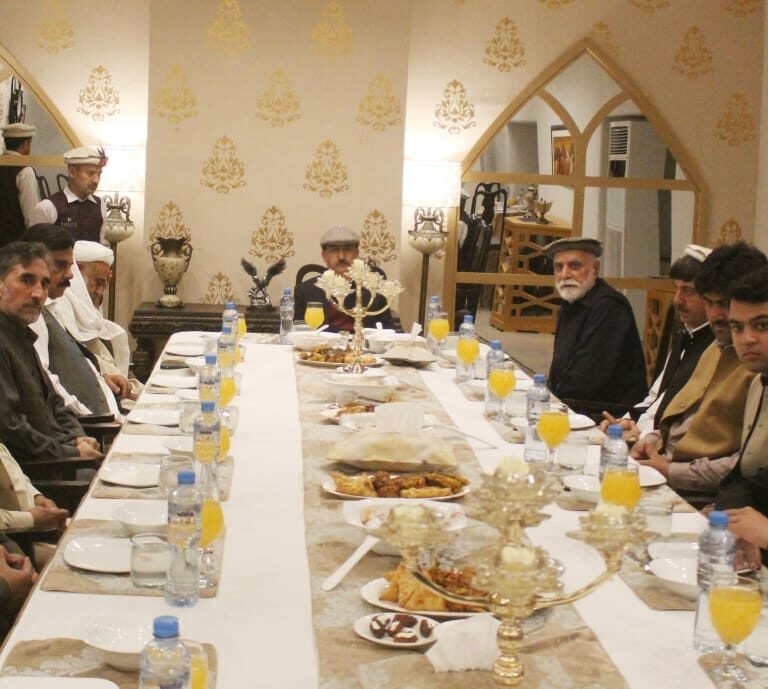 Iftar party in honor of Hangu Peace Committee members by Hangu Tal Scouts Commandant