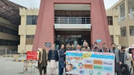 A seminar was held at DHQ Hospital Mansehra regarding World TB Day, Mansehra