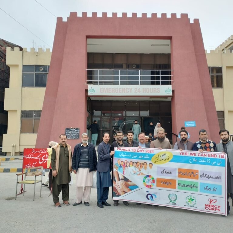 A seminar was held at DHQ Hospital Mansehra regarding World TB Day, Mansehra