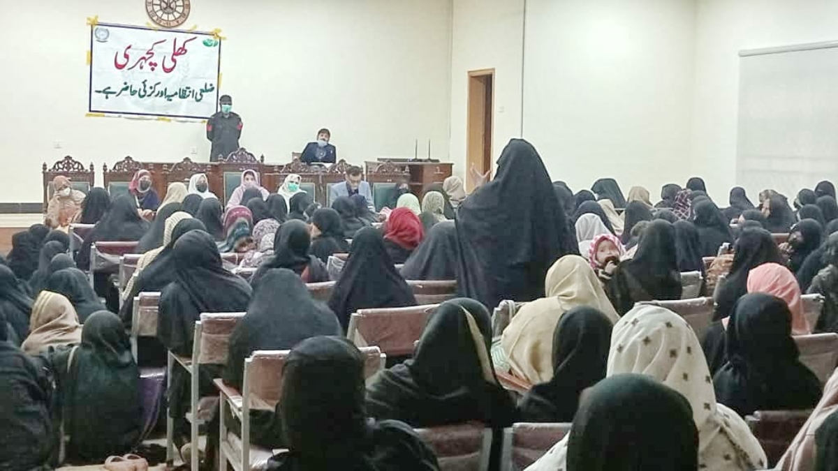For the first time in Orakzai district, an open court was held to solve women's problems