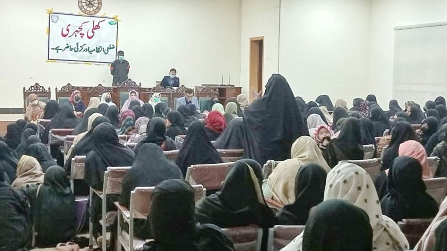 For the first time in Orakzai district, an open court was held to solve women's problems