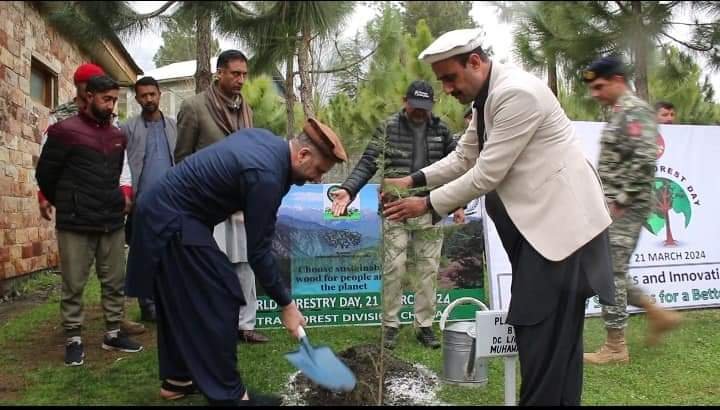 Plantation campaign at Headquarters Chitral Scouts in connection with World Forest Day