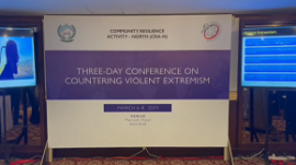 Organizing a three-day conference on the topic of countering extremism