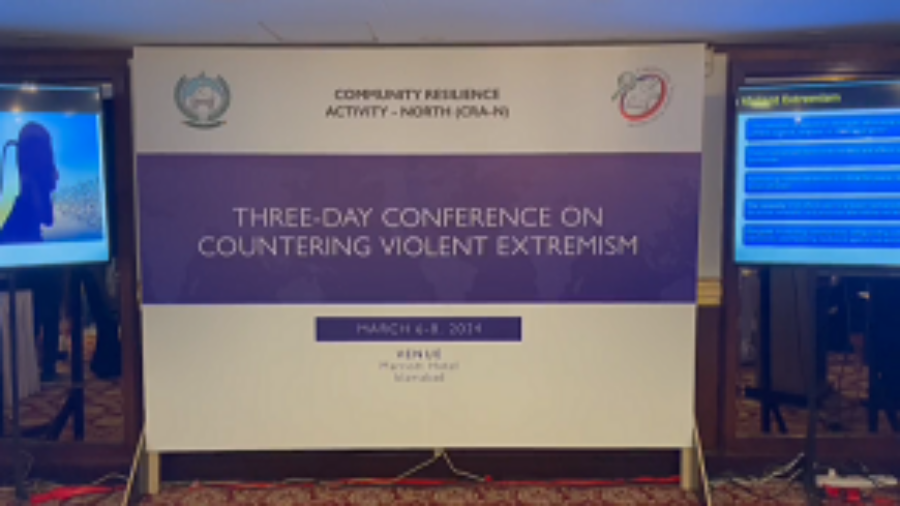 Organizing a three-day conference on the topic of countering extremism