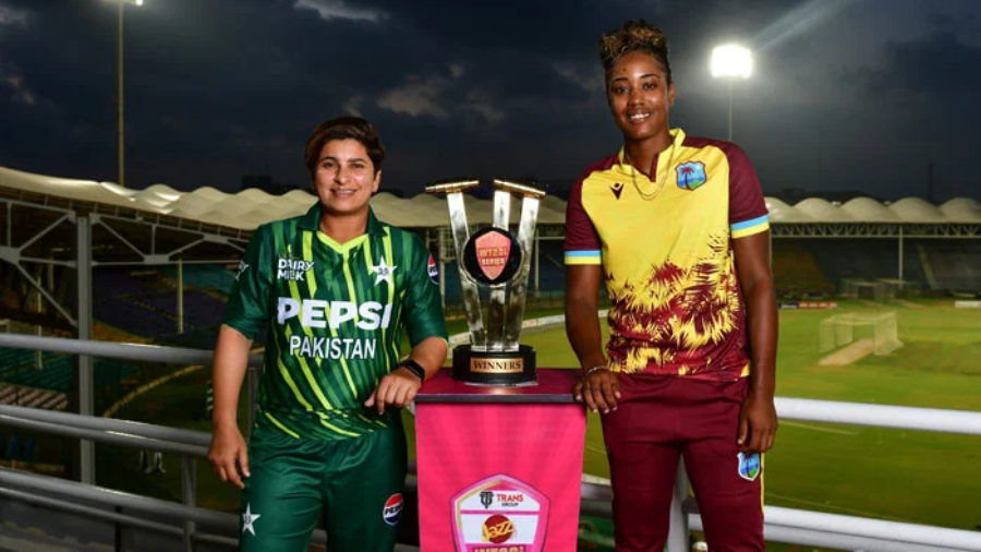 The T20 series between the women's teams of Pakistan and West Indies starts today