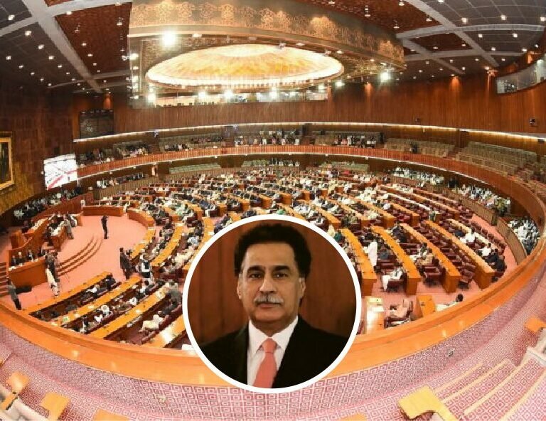Speaker Sardar Ayaz Sadiq chaired the meeting of the National Assembly today at five o'clock in the evening