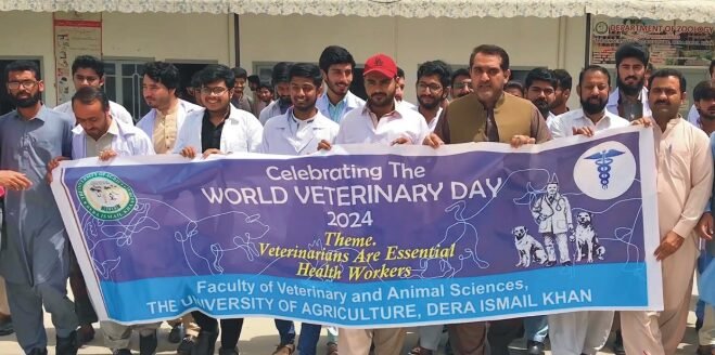 Organized a walk in connection with World Veterinary Day in Agricultural University