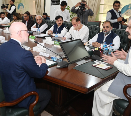 High level delegation of Polio and Sight Board meeting with Chief Minister Khyber Pakhtunkhwa