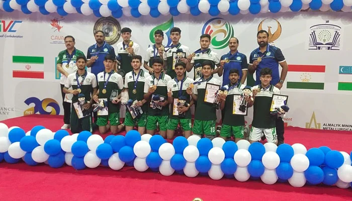 Pakistan won the Under-18 Central Volleyball Championship by defeating Iran