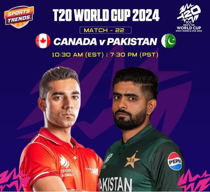 T20 World Cup: Pakistan vs Canada Today