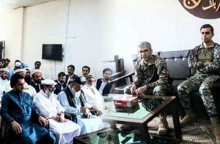 Commandant Karam Malisha's visit to Lower Karam Sada