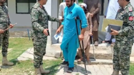 Commandant Orakzai Scouts distributed ration packages and financial assistance to the beneficiaries