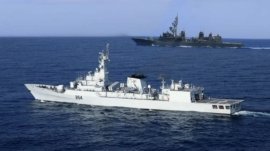 Pak Navy ships exercise with ships from Japan and Spain