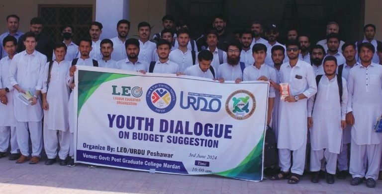 Conducting a dialogue for the participation of youth in the budgeting process in Mardan