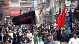 Tight security arrangements in Peshawar today on the occasion of Ashura day
