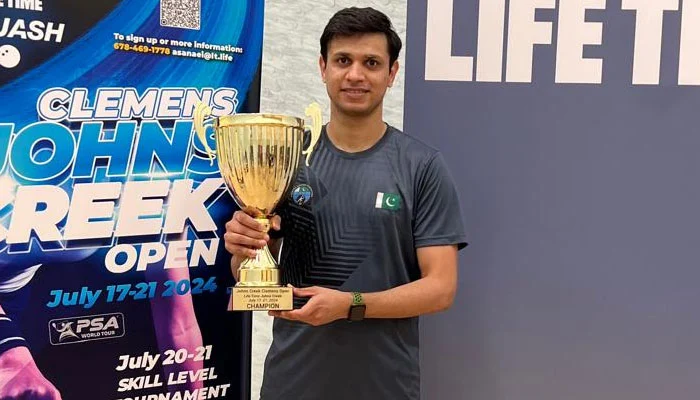Asim Khan of Pakistan won the Jones Creek Open Squash Championship in USA