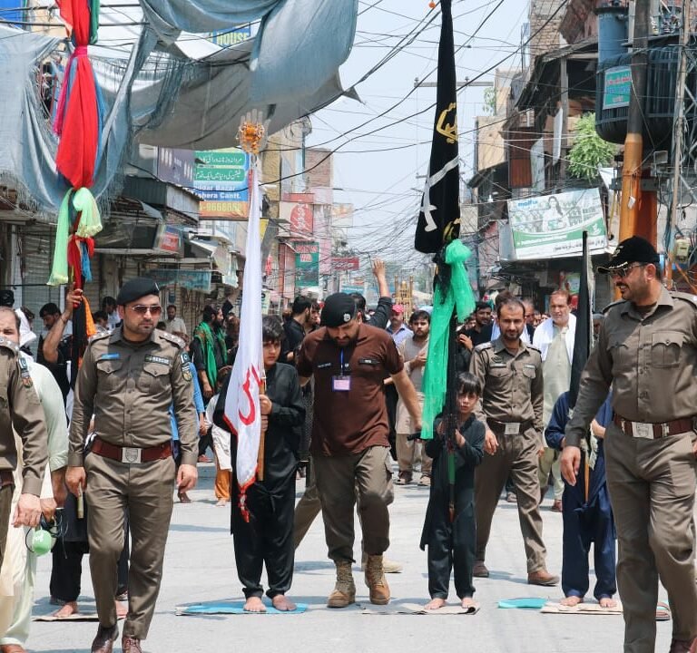 Strict security and rescue arrangements were made in Nowshera on the occasion of Ashura, 10th of Muharram