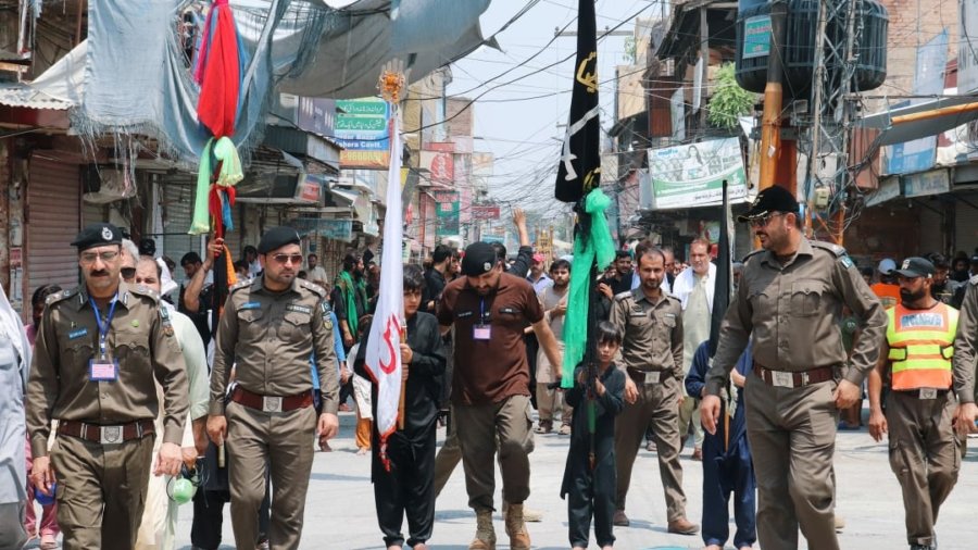 Strict security and rescue arrangements were made in Nowshera on the occasion of Ashura, 10th of Muharram