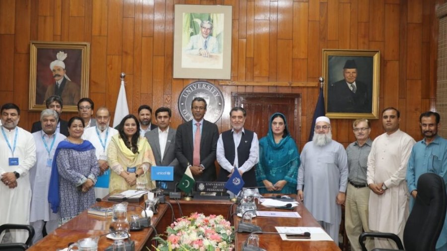 Signing of Memorandum of Understanding between University of Peshawar and UNICEF