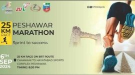 Organized marathon 25 km race organized by Directorate Sports Khyber Pakhtunkhwa