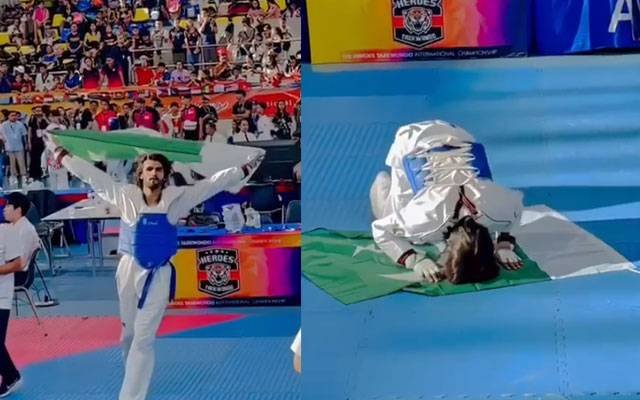 Aamir Khan won the gold medal at the International Taekwondo Championship in Bangkok
