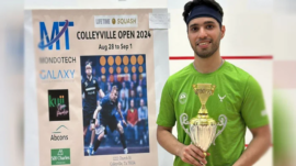 Ahsan Ayaz of Pakistan won the Colleyville Open Squash Tournament