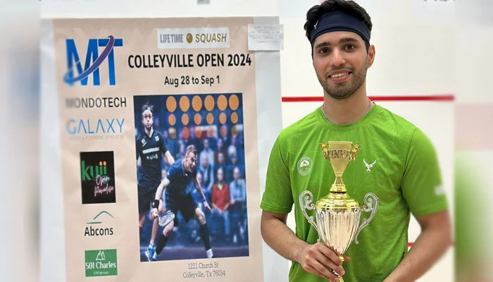 Ahsan Ayaz of Pakistan won the Colleyville Open Squash Tournament