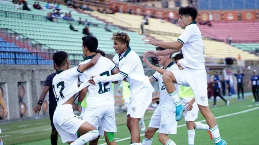 SAFF Under-17 Football Match, Pakistan made it to the Semi-Finalsپاکستان