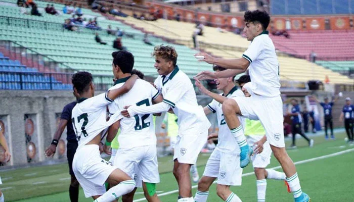 SAFF Under-17 Football Match, Pakistan made it to the Semi-Finalsپاکستان